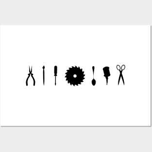 Soluna Garage tools only logo (black art) Posters and Art